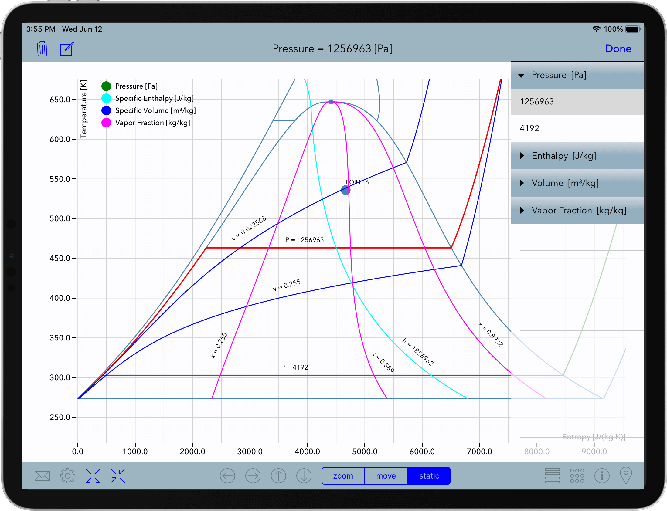 IAPWSIF97 Thermodynamic and Transport Properties of Steam calculation